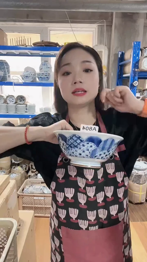 【闪购商品】瓷片全新高端瓷器19cm面碗祥瑞A804