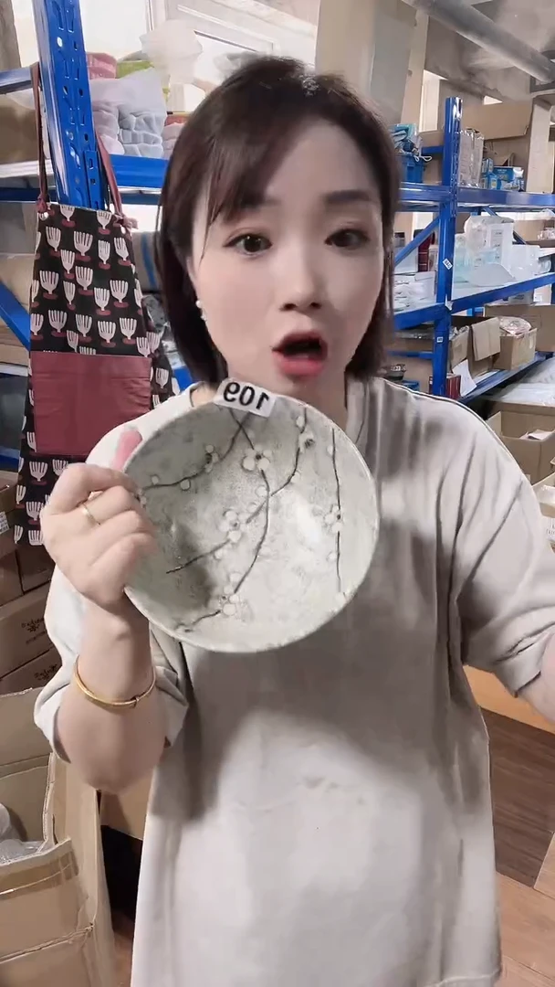 【闪购商品】瓷片全家家用高端瓷器早春17cm面碗109