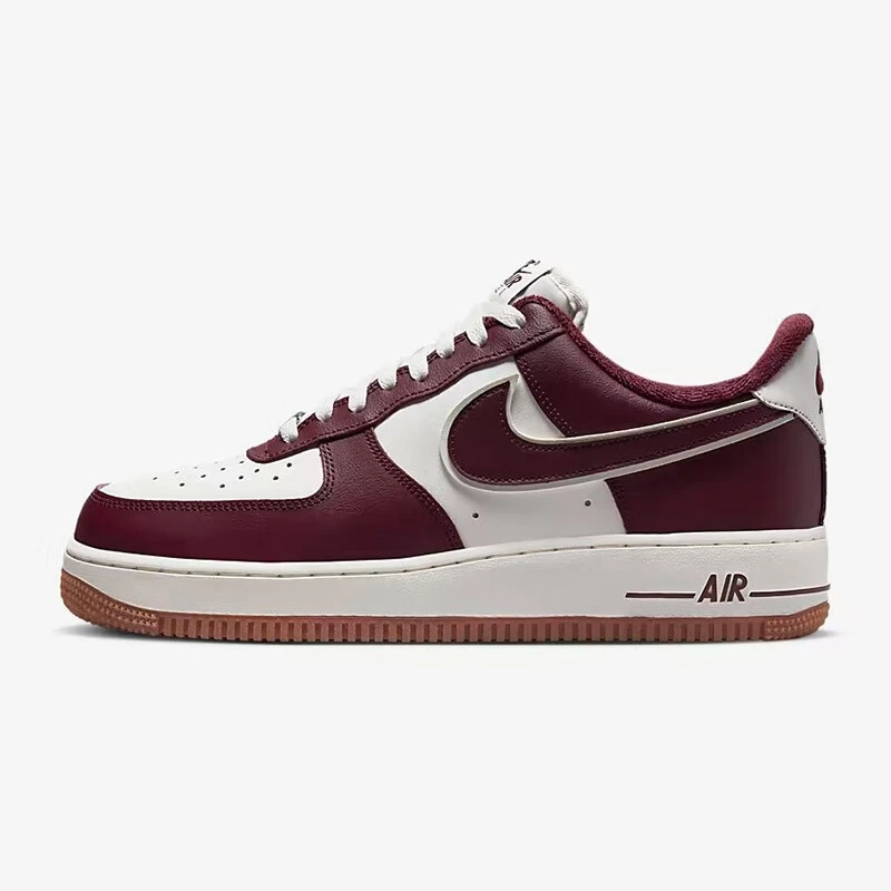 Nike/耐克男子AIR FORCE 1 07酒红色 低帮运动板鞋 DQ7659-102
