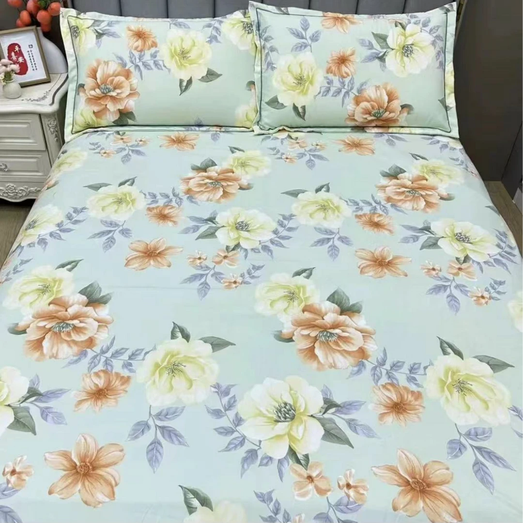 【MS】亲肤棉新款三件套--花韵怡然蓝色