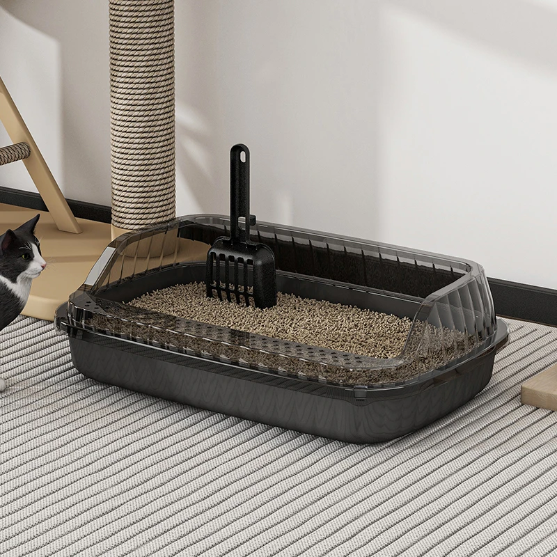 超大号半封闭猫砂盆开放式防外溅猫厕所幼猫专用屎盆小号宠物用品