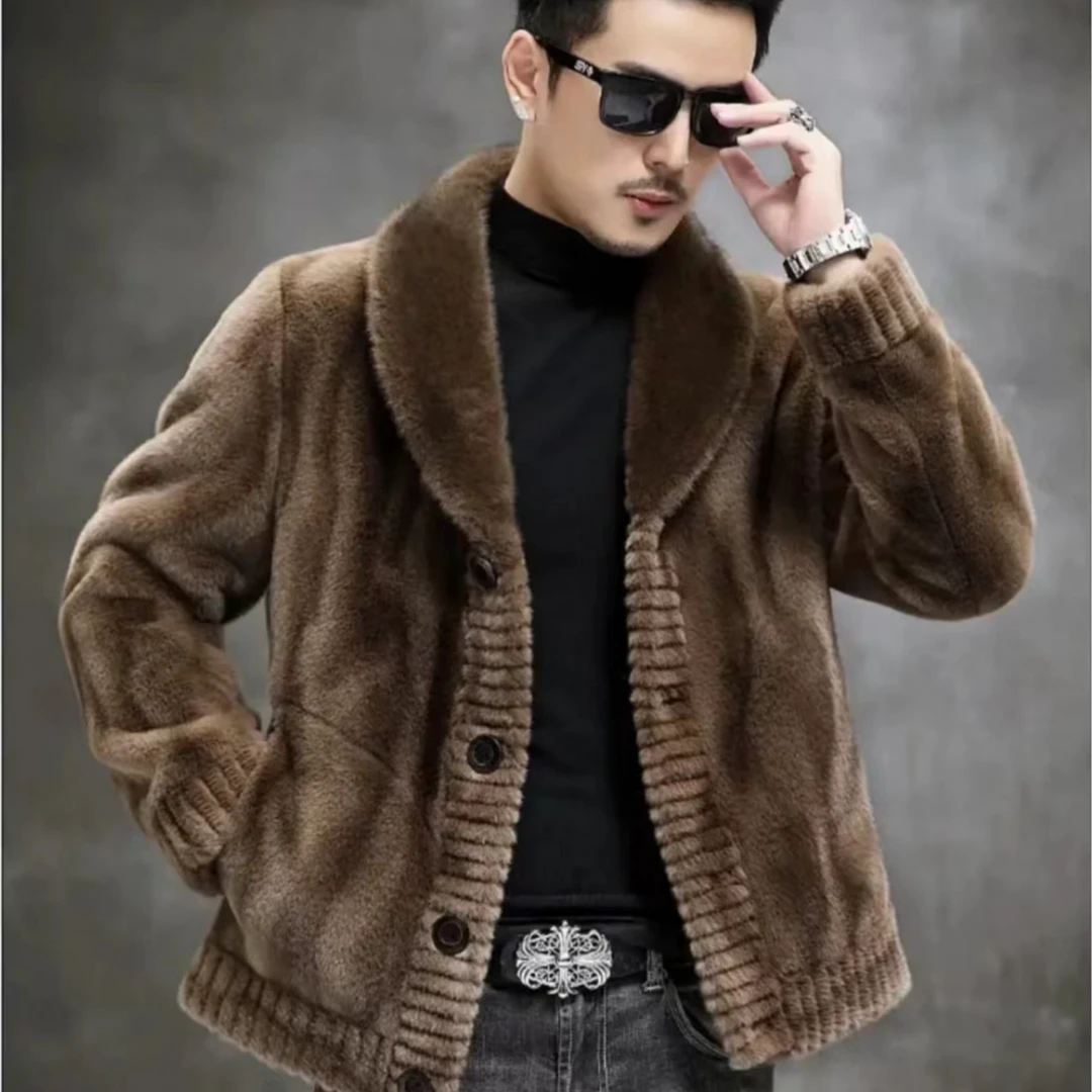 海宁秋冬精品时尚潮流男款加厚外套 休闲百搭款