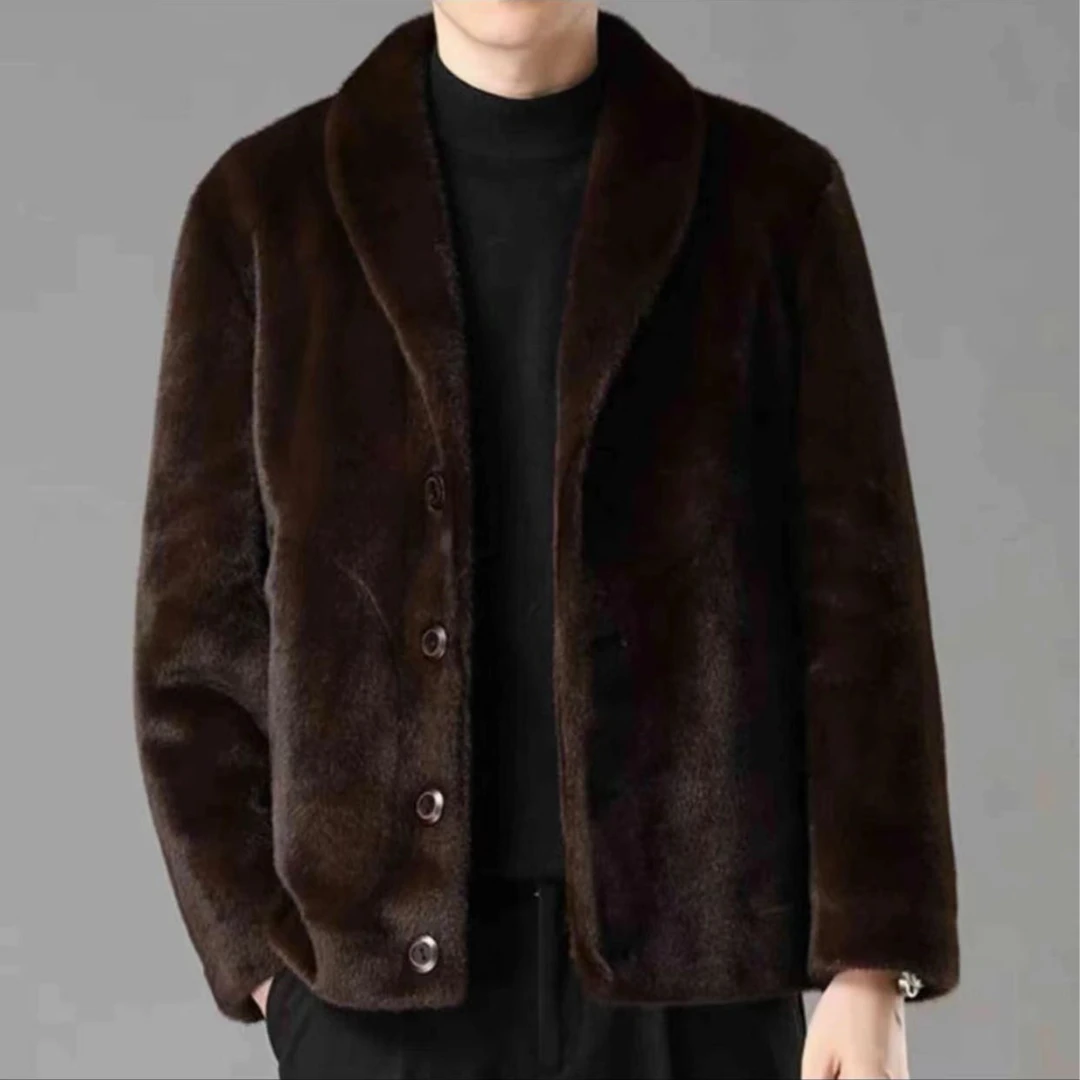 【优优严选】海宁男士新款青果领欧货秋冬外套1休闲男装潮流男款