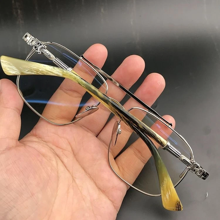 简丹克罗心潮百眼镜框男女复古大框双梁大脸防蓝光可配近视眼镜架