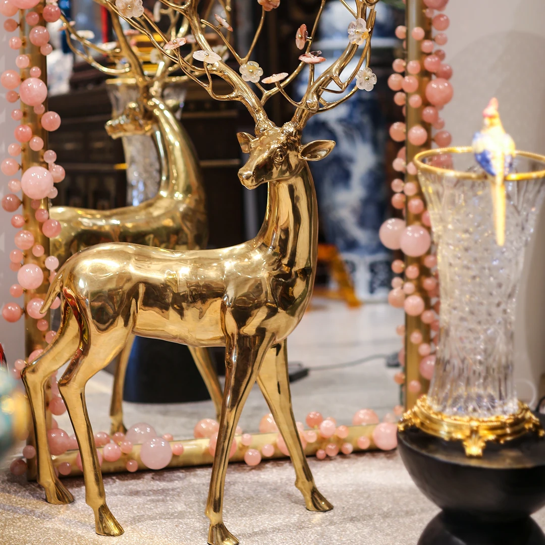 【BENNY本尼家】轻奢装饰鹿摆件长度100宽度70高度195