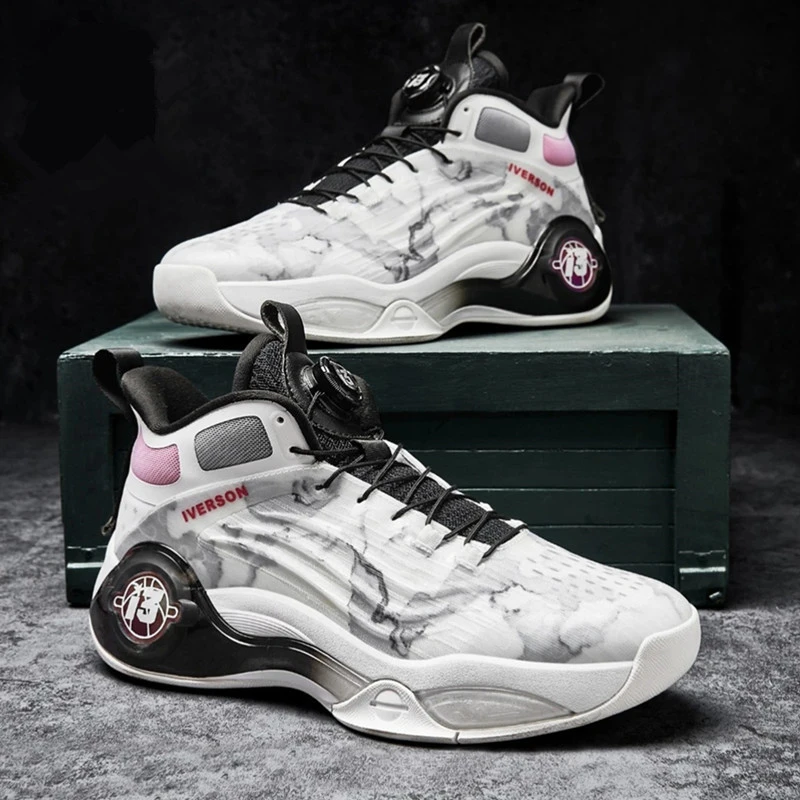 2025艾弗森春夏季新款青少年篮球鞋旋转纽扣耐磨透气学生实战球鞋