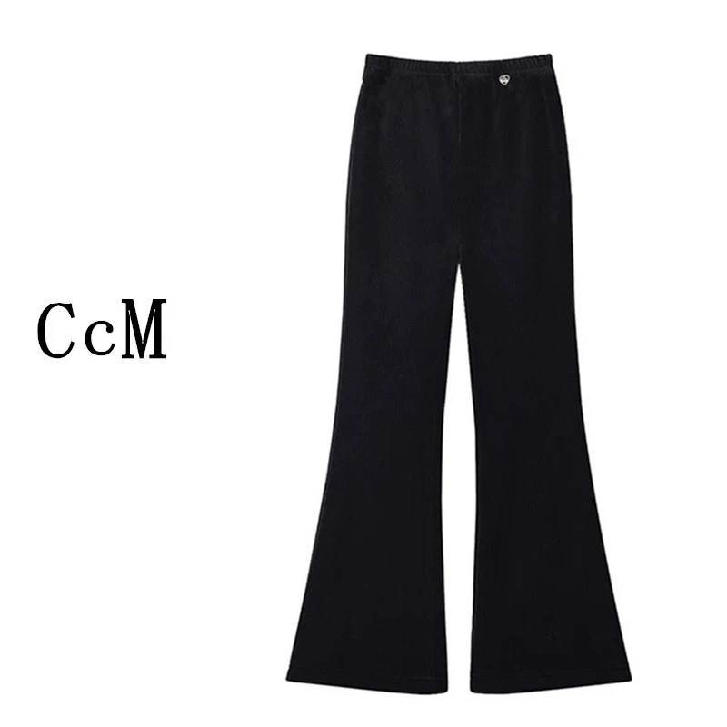 女童冬装裤2025新款儿童韩版休闲裤中大童百搭保暖加绒加厚喇叭裤