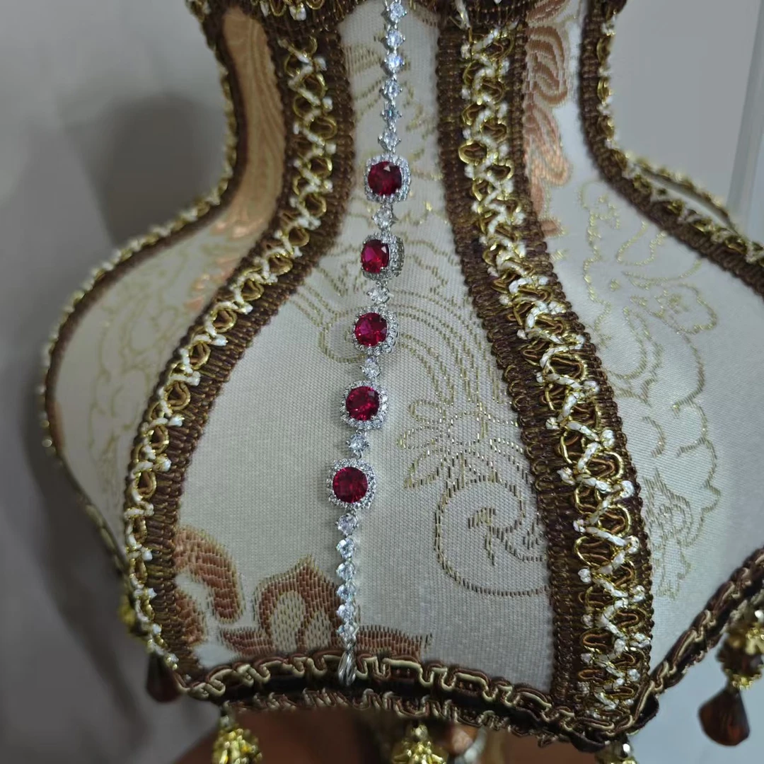 Q斯里兰卡矿区高定红宝石-矿区高定红宝石镀金豪镶手链时尚317295