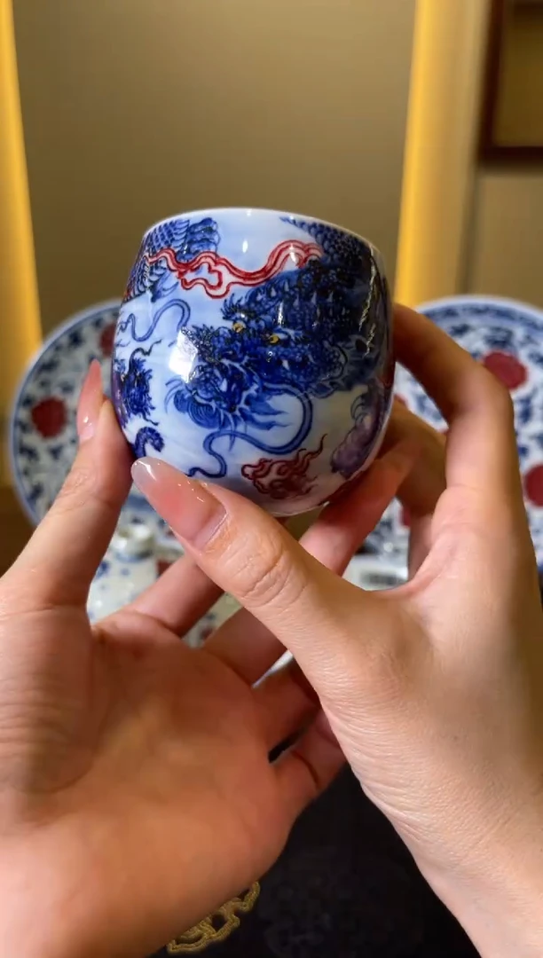 【闪购商品】杯永明尚玩苍龙教子不倒杯