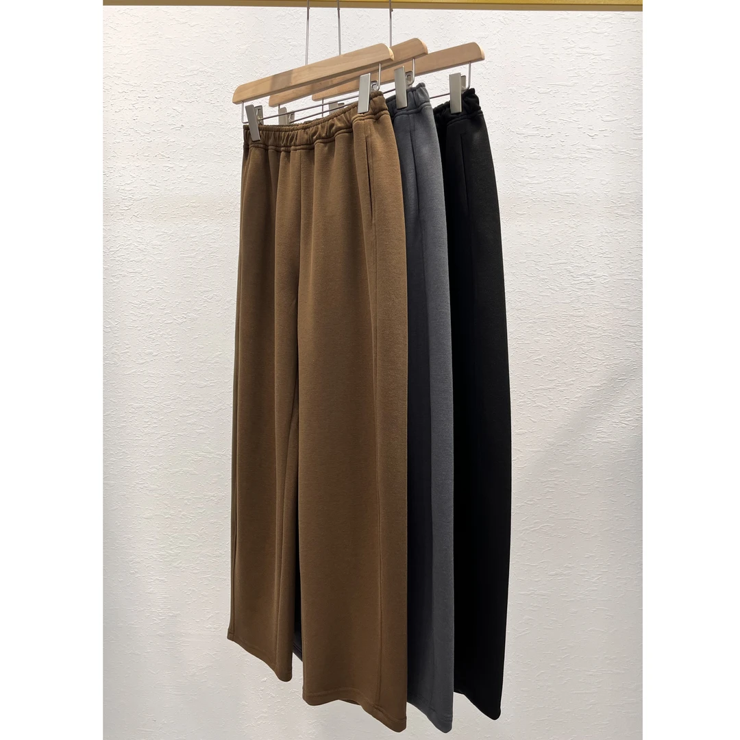 高级色進口醋S松紧腰镰刀休闲裤女 GM24133