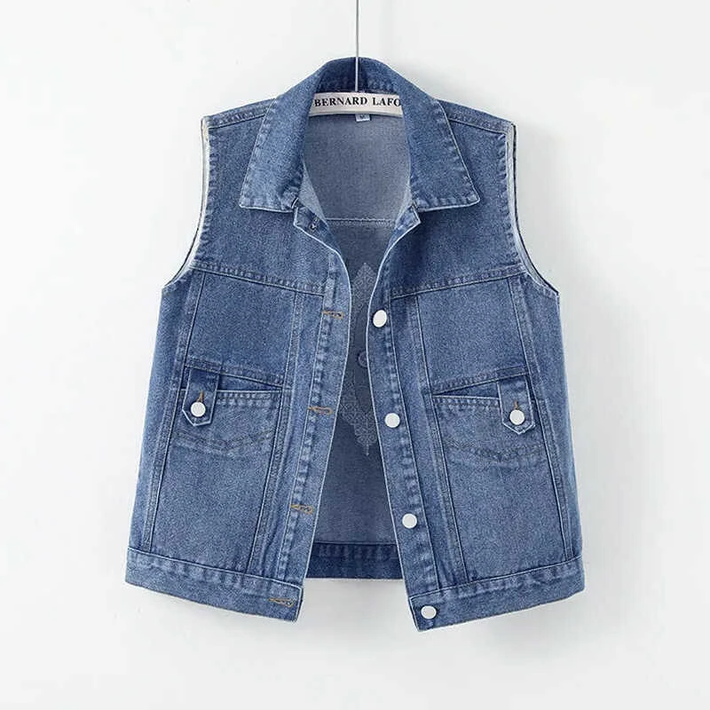 2025春秋新款牛仔马甲背心女大口袋宽松韩版马夹外套百搭坎肩外穿