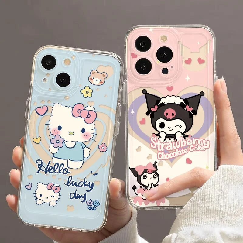 卡通库洛米苹果15手机壳iPhone14透明13promax全包11防摔12软壳78