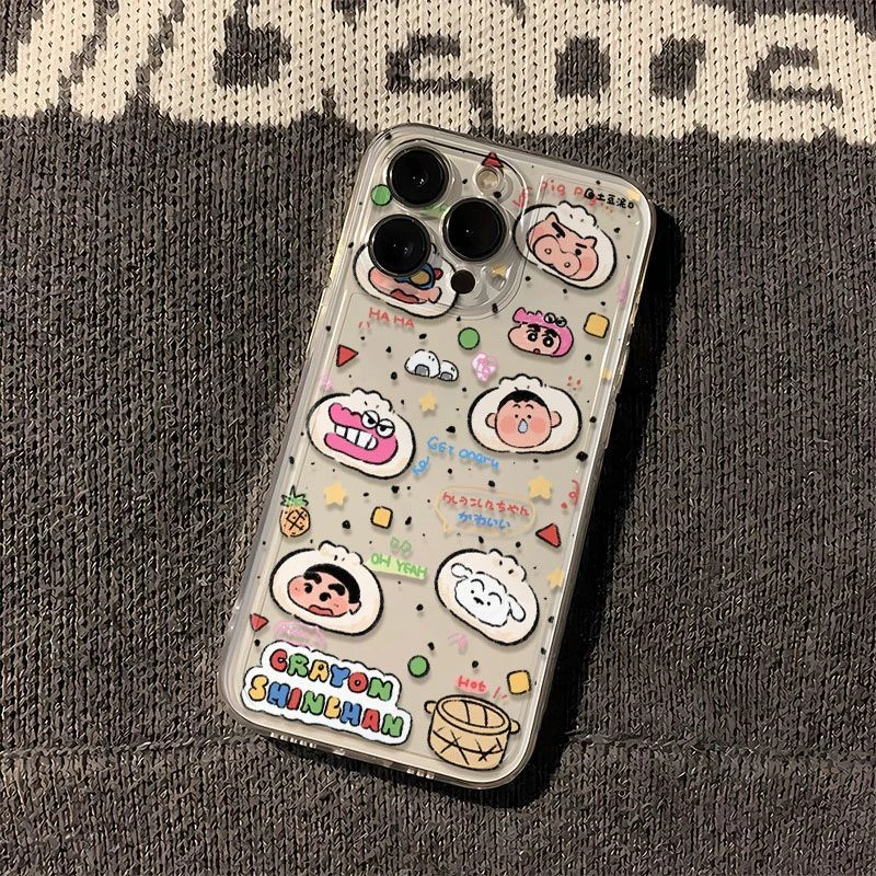 新款小新气泡苹果15手机壳iPhone14透明13promax全包11防摔12软8P