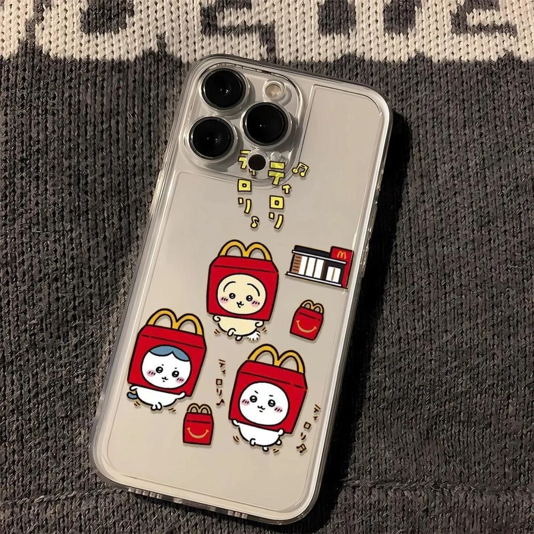 麦乐吉伊卡哇苹果15手机壳iPhone14透明13promax全包11防摔12软8P