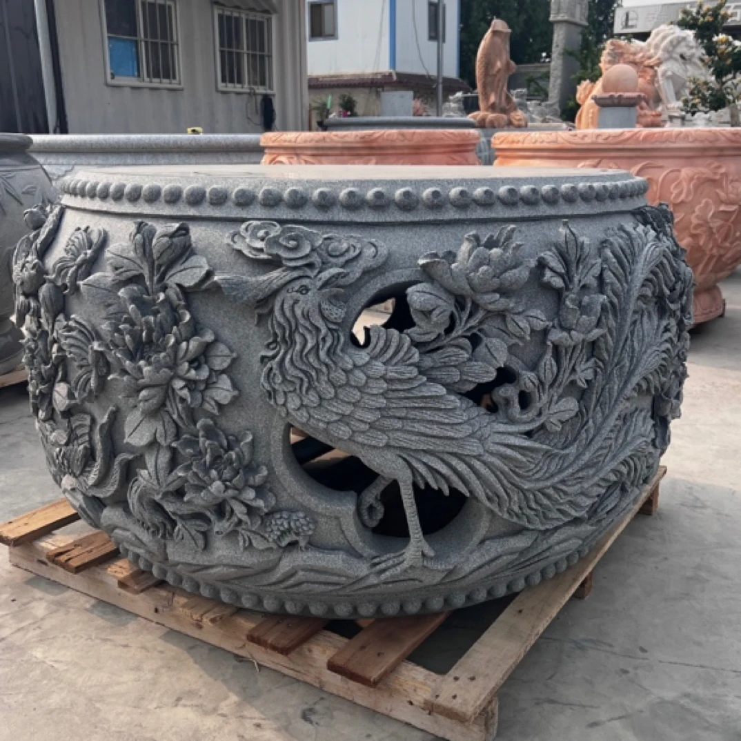 石桌石凳镂空异形别墅庭院装饰家用大理石一桌四凳公园广场石条凳