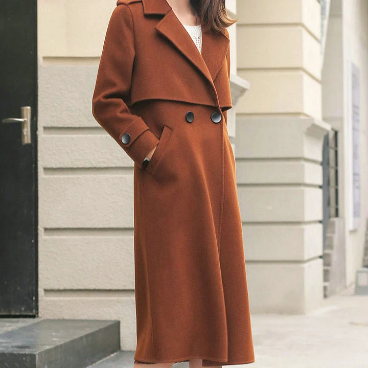 7号加厚呢子大衣女装宽松气质双面毛呢外套时尚百搭