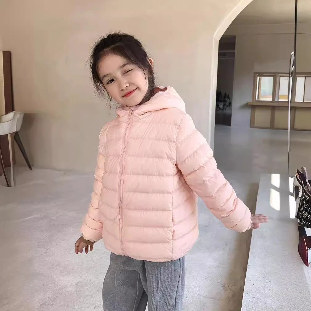 2126 七色轻薄现货男童女童儿童经典轻便中小童90羽绒服保暖外套