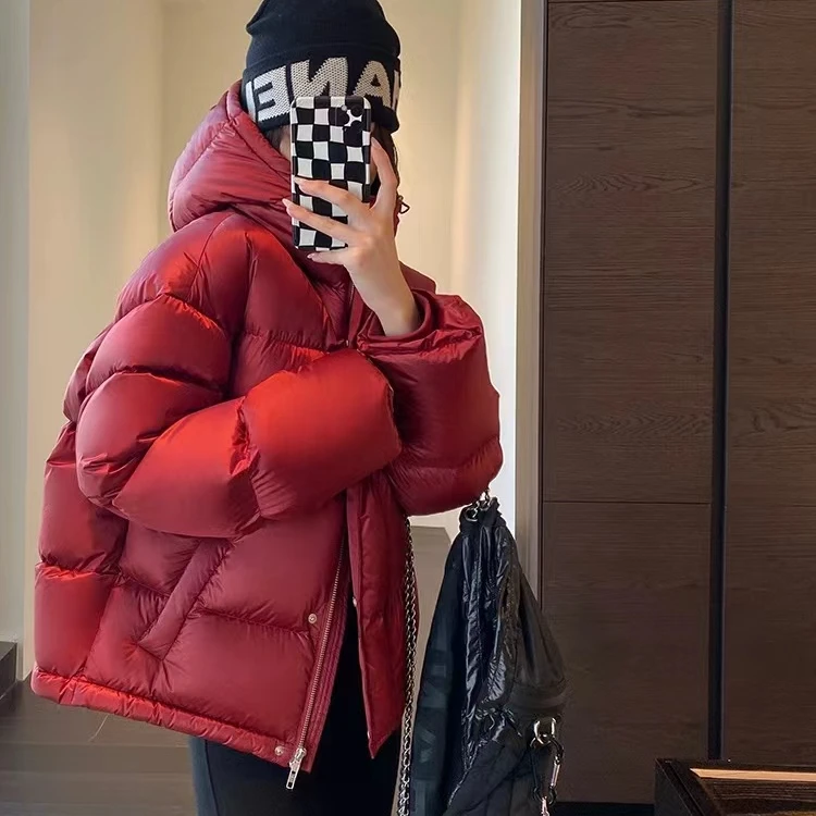 【反季清仓福利】国标达标白鸭绒保暖连帽加厚短款羽绒服 3399