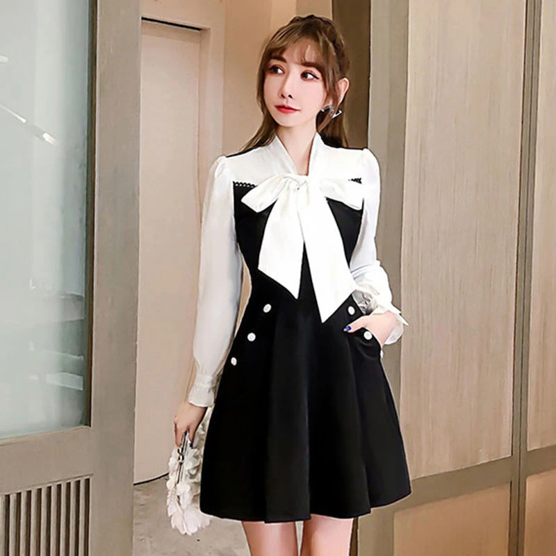 2024新款连衣裙显瘦高级感小香风拼接小个子气质裙子