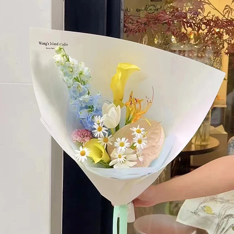 花中情纯色加厚硬挺造型纸花束包装纸157g牛皮纸礼物礼品包装材料