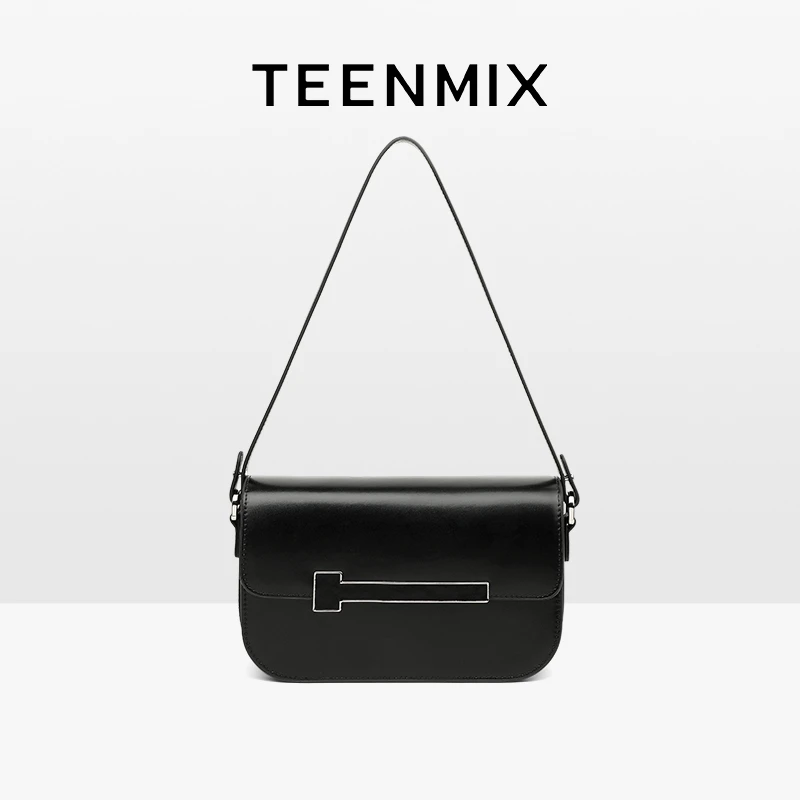 【T系列】天美意女包设计师款法棍包复古通勤单肩斜挎腋下包潮