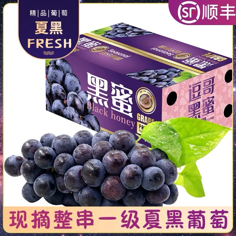 【顺丰/邮政包邮】云南夏黑葡萄孕妇应当季新鲜水果2/3/4斤无籽黑提