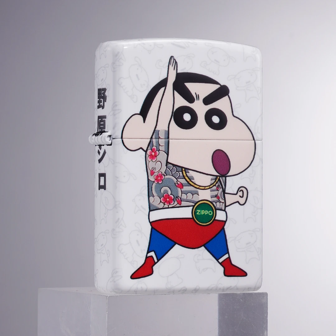 ZIPPO/之宝打火机正版彩印亮漆蜡笔小新社会人男士送礼DY8902CY