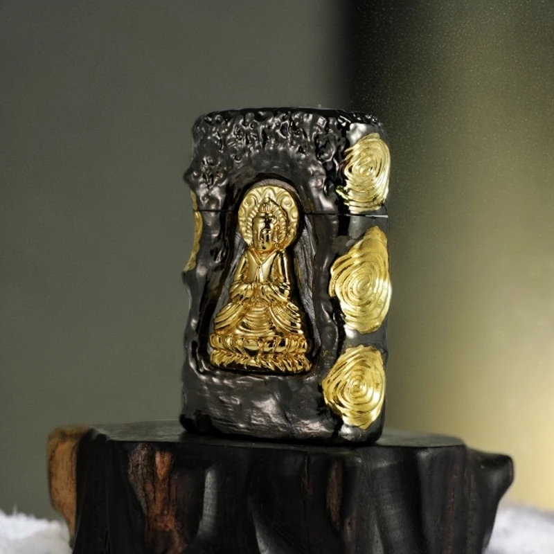 ZIPPO/之宝打火机中国设计师窄机我本无佛防风男士送礼DY8914TJ