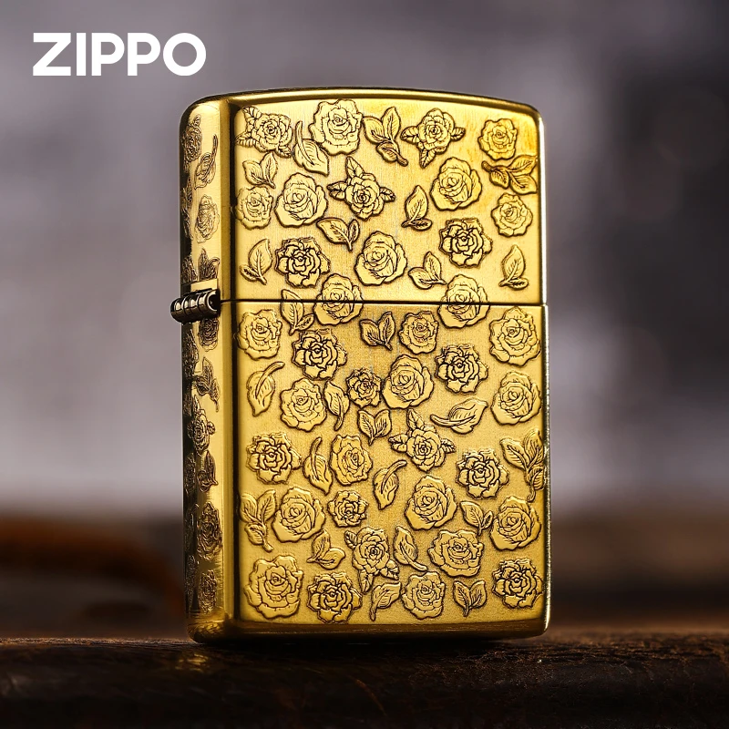 ZIPPO/之宝打火机正版深雕玫瑰防风原装男士个性经典送礼DY8902DK