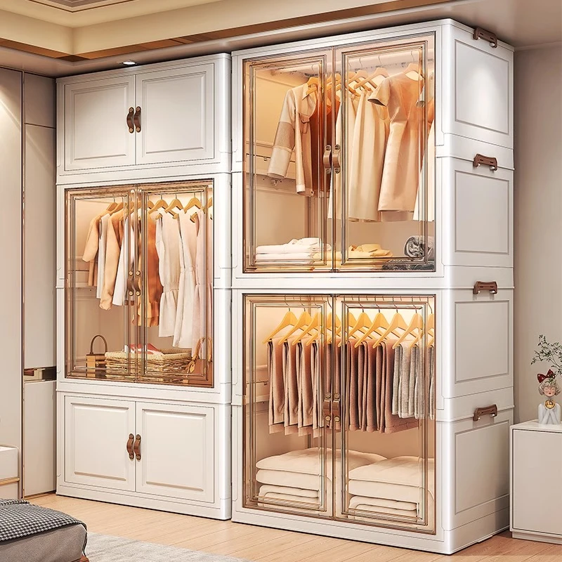 简易衣柜家用卧室免安装储物柜儿童折叠小衣橱成人收纳柜宝宝柜子