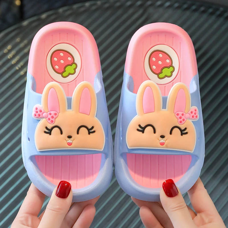 居家女儿童凉拖鞋夏季浴室软底防滑厚底小学生幼儿园公主宝宝卡通