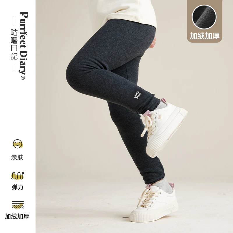 咕噜日记女童加绒加厚保暖打底裤PDK2216