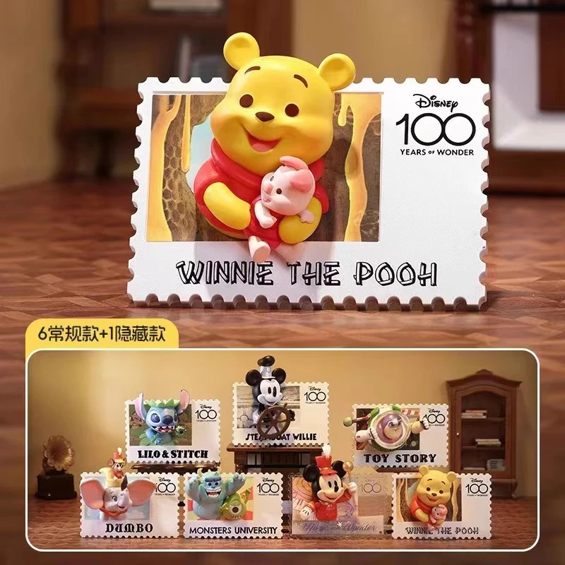 【小白拆盒】正版迪士尼一百100周年复古邮票系列礼物盲盒手办摆件