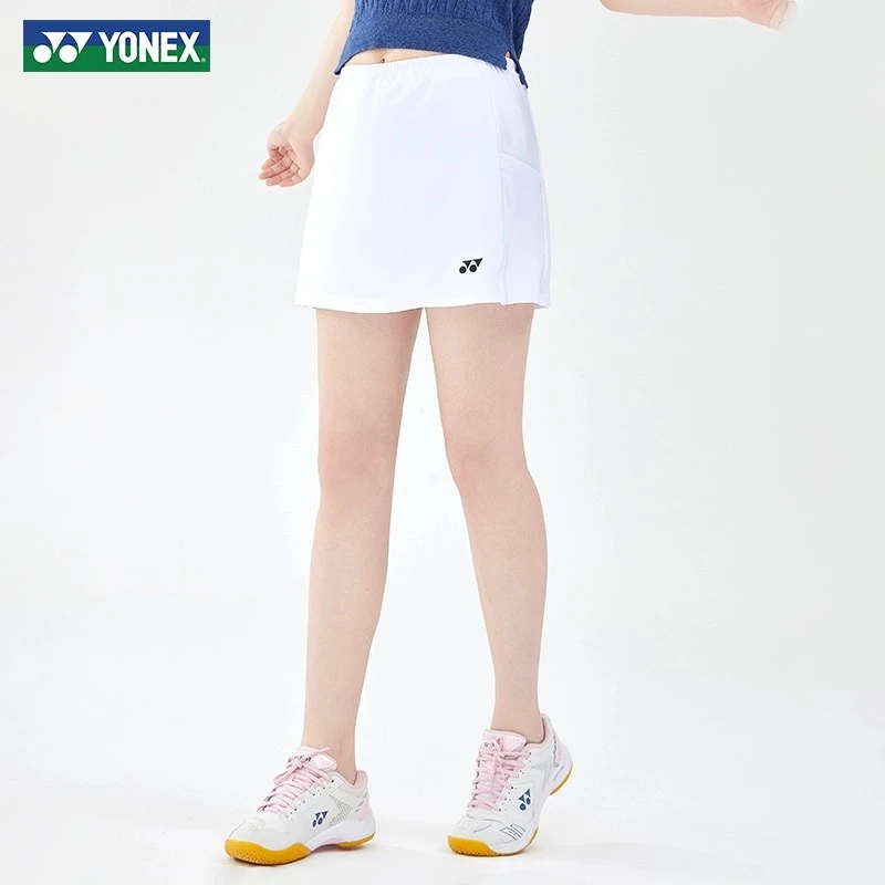 YONEX/尤尼克斯24年羽毛球裙女训练短裙针织速干运动短裙220104