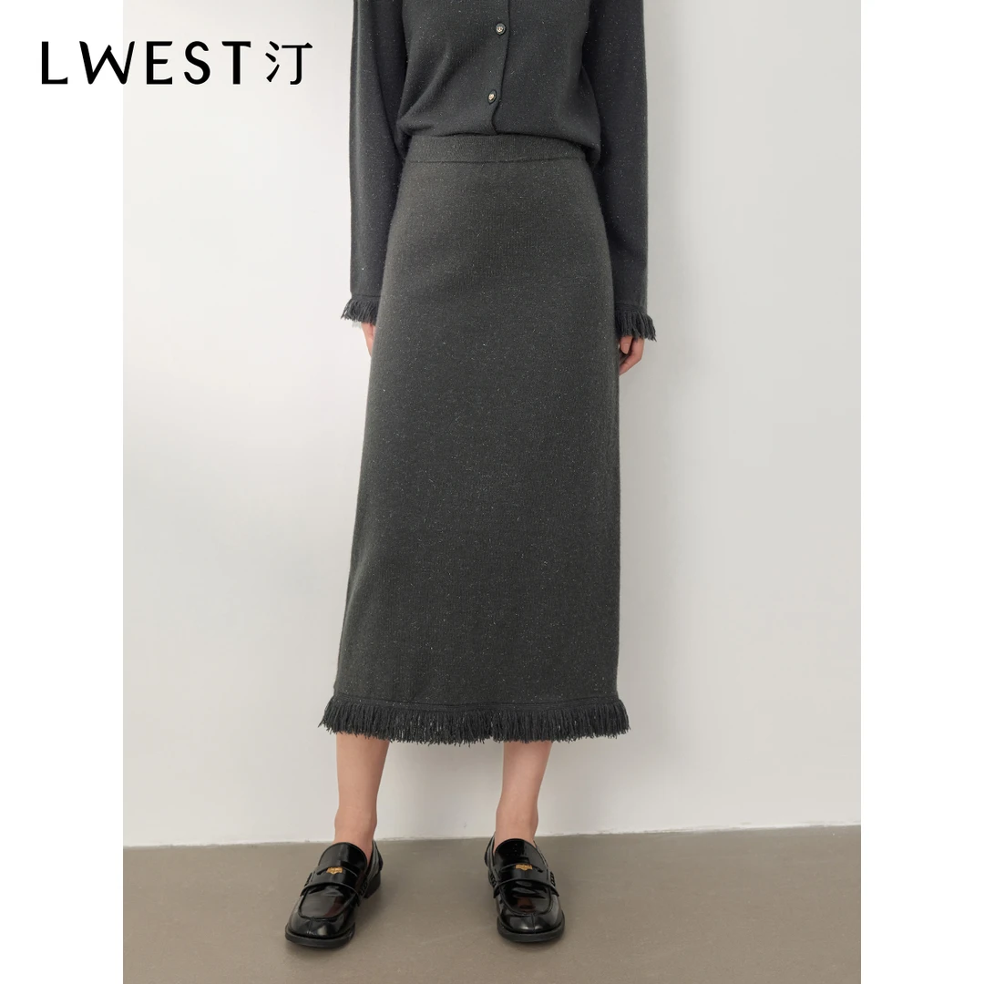 朗文斯汀2024冬季新款流苏设计感优雅半裙DTYQ4509A07397