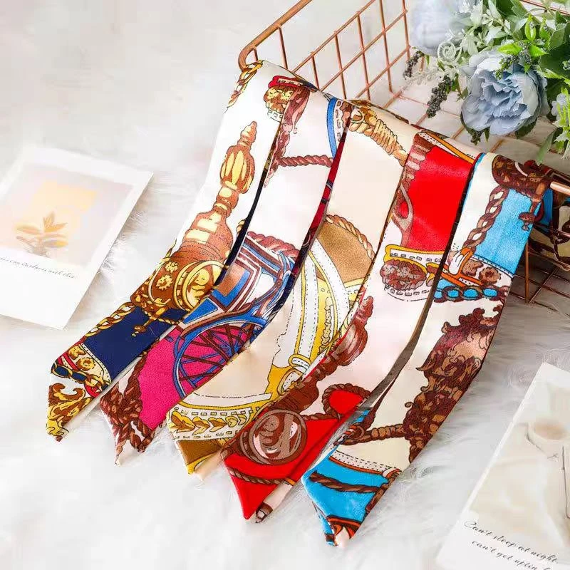 飘带领巾发带斜角小丝巾