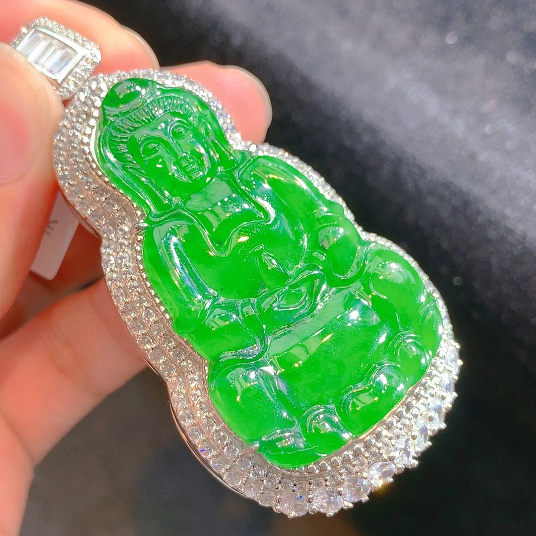 【闪购商品】翡翠颈饰银S925镶嵌翡翠