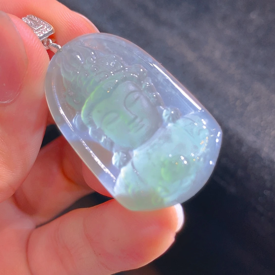 【闪购商品】翡翠颈饰银S925镶嵌翡翠