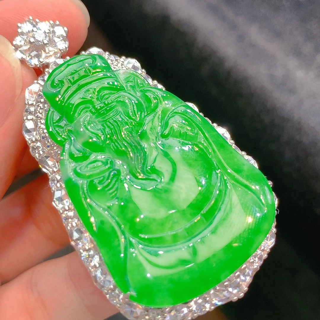 【闪购商品】翡翠颈饰银S925镶嵌翡翠