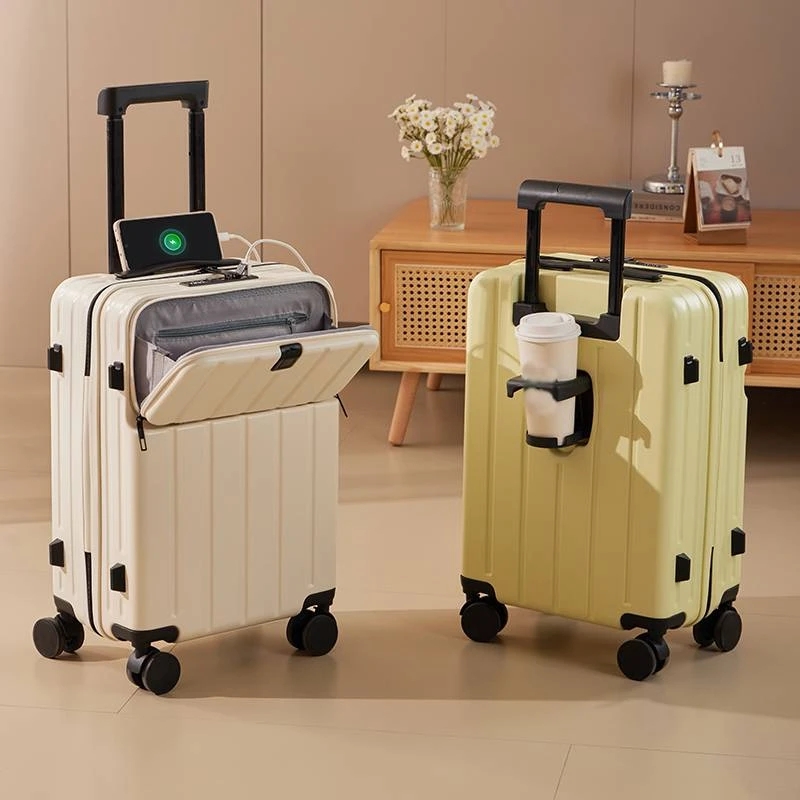新款登机拉杆行李箱多功能开口20新款大容量机箱拉杆箱密码旅行箱