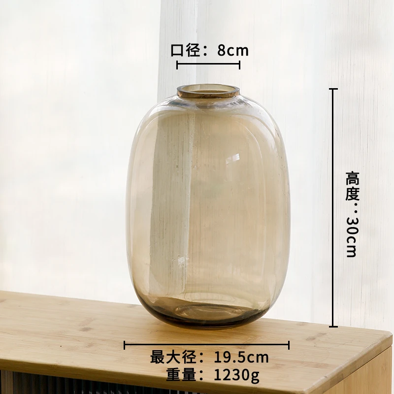 【单独打包发货包邮不参与凑单】咖色高级感大肚喜悦花瓶轻奢简约美