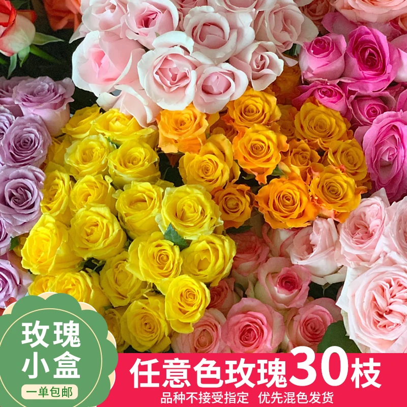【云舍花卉】【不指定快递】一单包邮【玫瑰小盒30支】