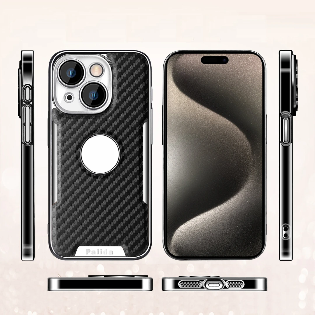 【电镀碳纤纹】适用苹果13手机壳新款磨砂高级感防摔超薄全包男新款