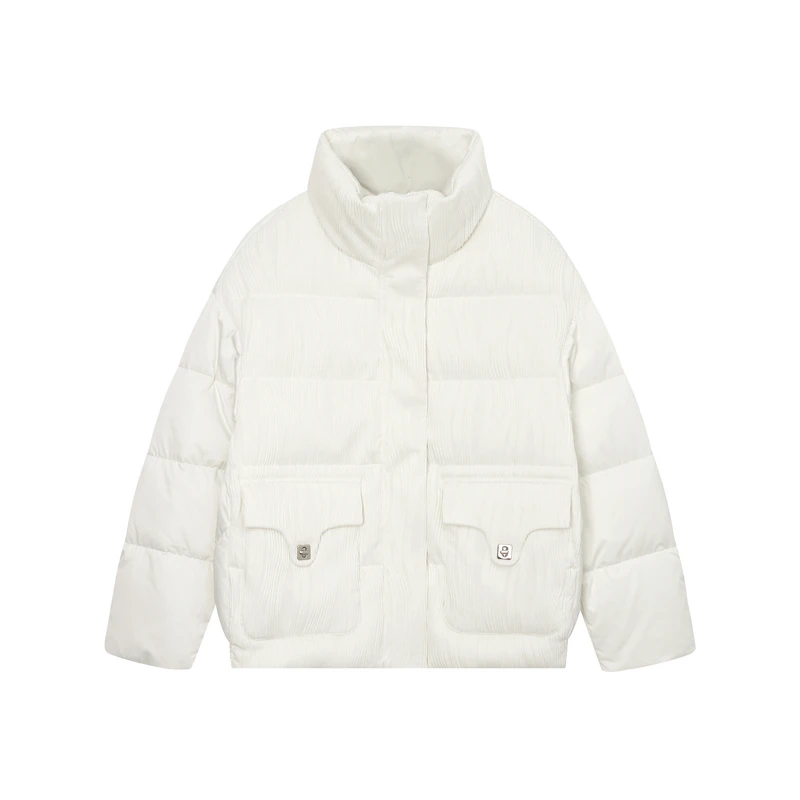 飘蕾2024冬季新款时尚休闲宽松短款90白鸭绒羽绒服女PMA205197