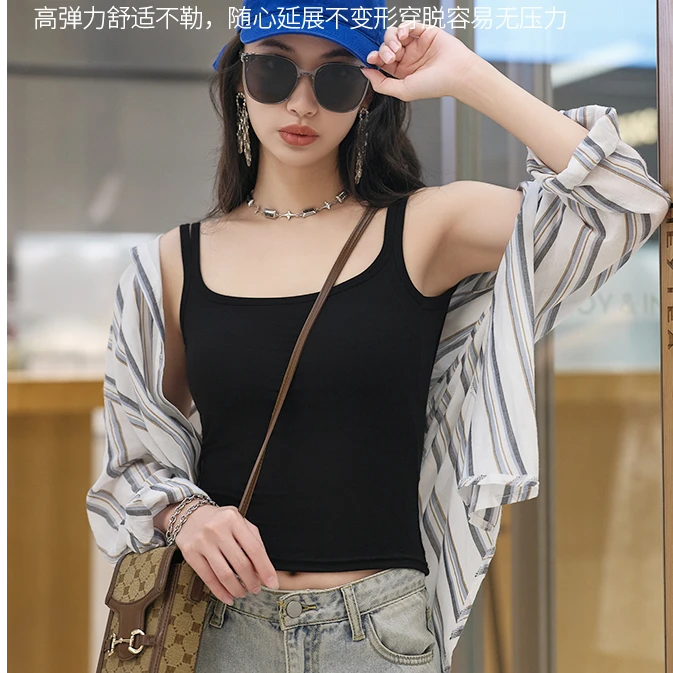 CHUJIAN/初见春季女士吊带背心舒适显瘦百搭美背运动修身内搭打底