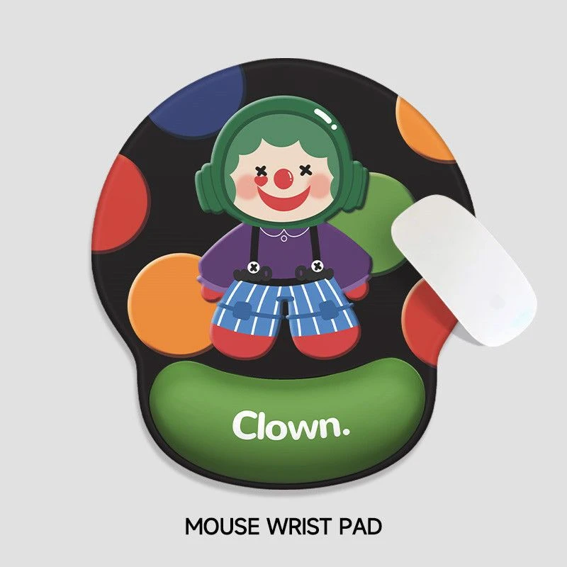 幸运熊猫护腕鼠标垫手腕垫防滑硅胶记忆棉办公笔记本电脑键盘手托