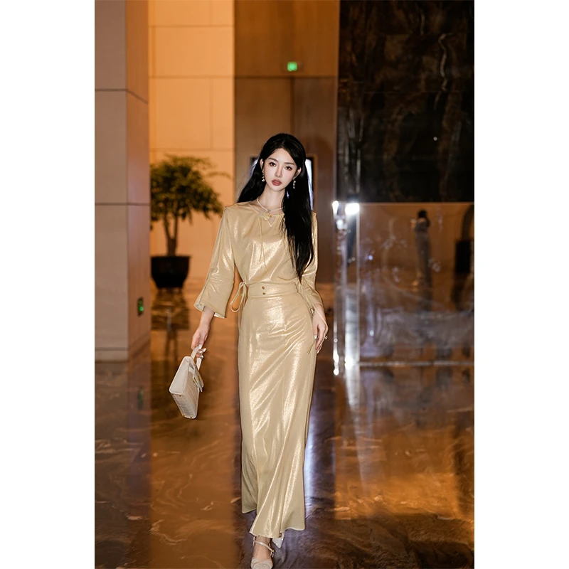 LRL【雅典娜女神】3设计师款名媛千金风轻奢衬衫半裙套装RL024210