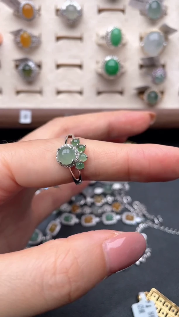 【闪购商品】翡翠戒指银S925镶嵌11111