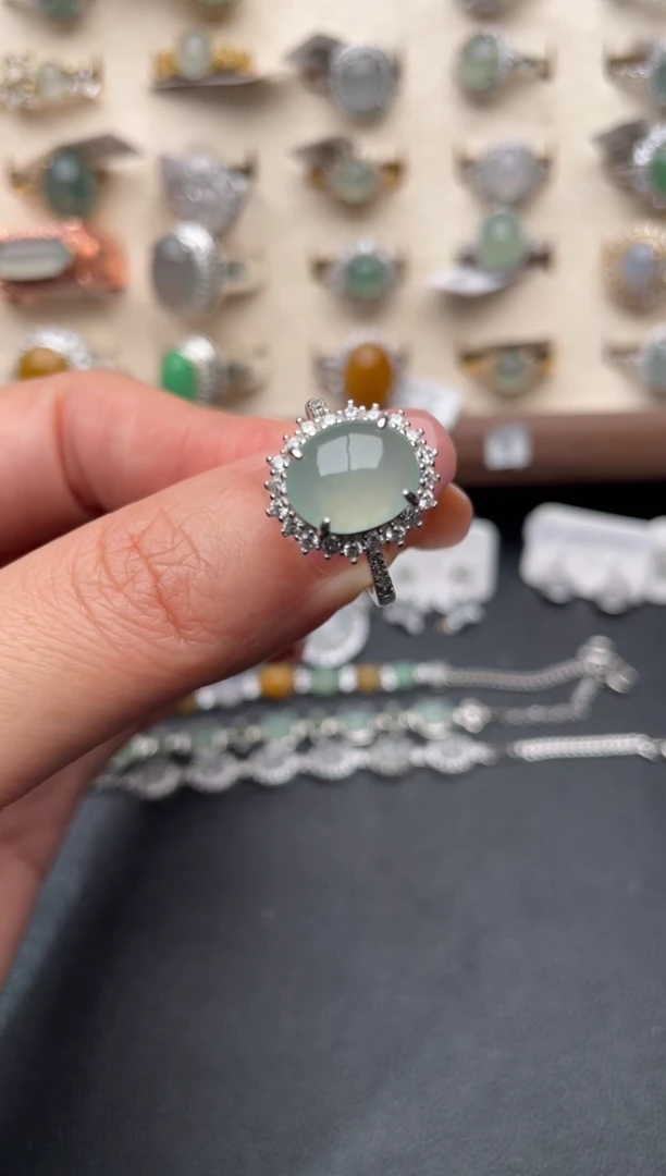 【闪购商品】翡翠戒指银S925镶嵌11111