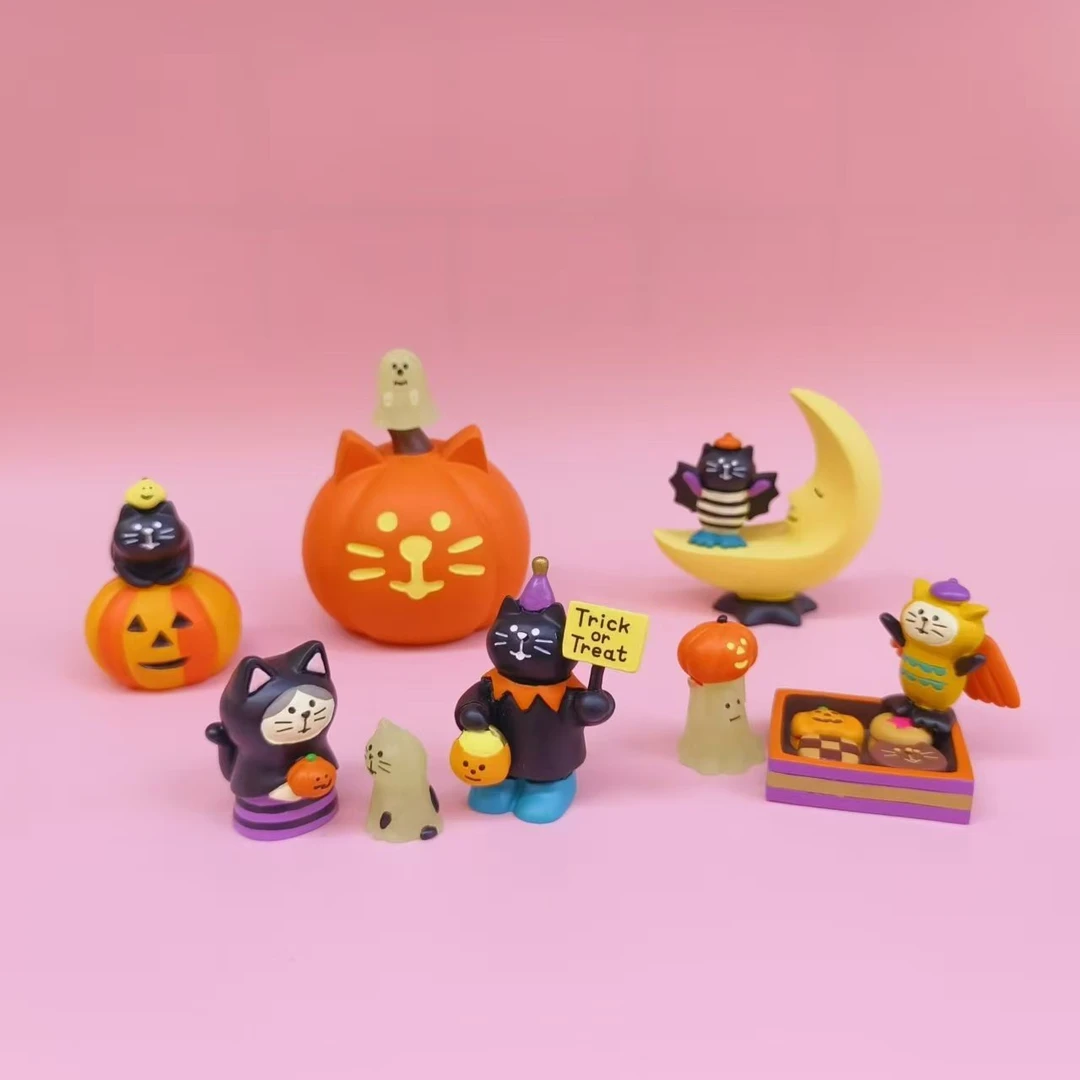 日式猫南瓜萌粒场景道具潮玩创意礼物